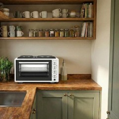 Davoline Urban Chef 3703 Ηλεκτρικό Φουρνάκι 37lt με 3 Εστίες Λευκό